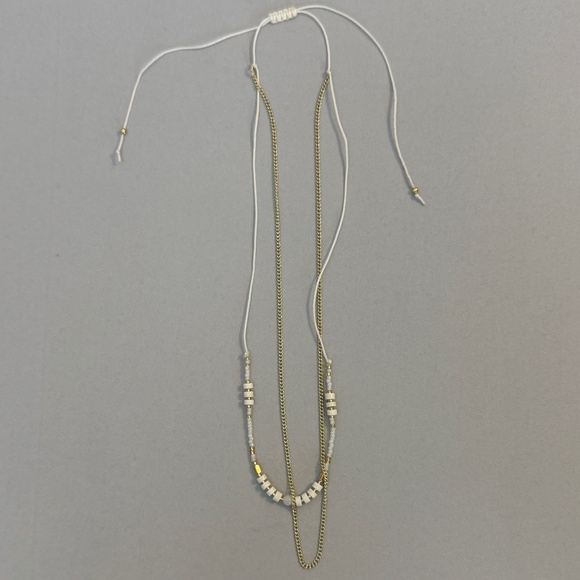 Pink Lily Jewelry - NWOT Pink Lily Made to Shine White & Gold Layered Beaded Necklace